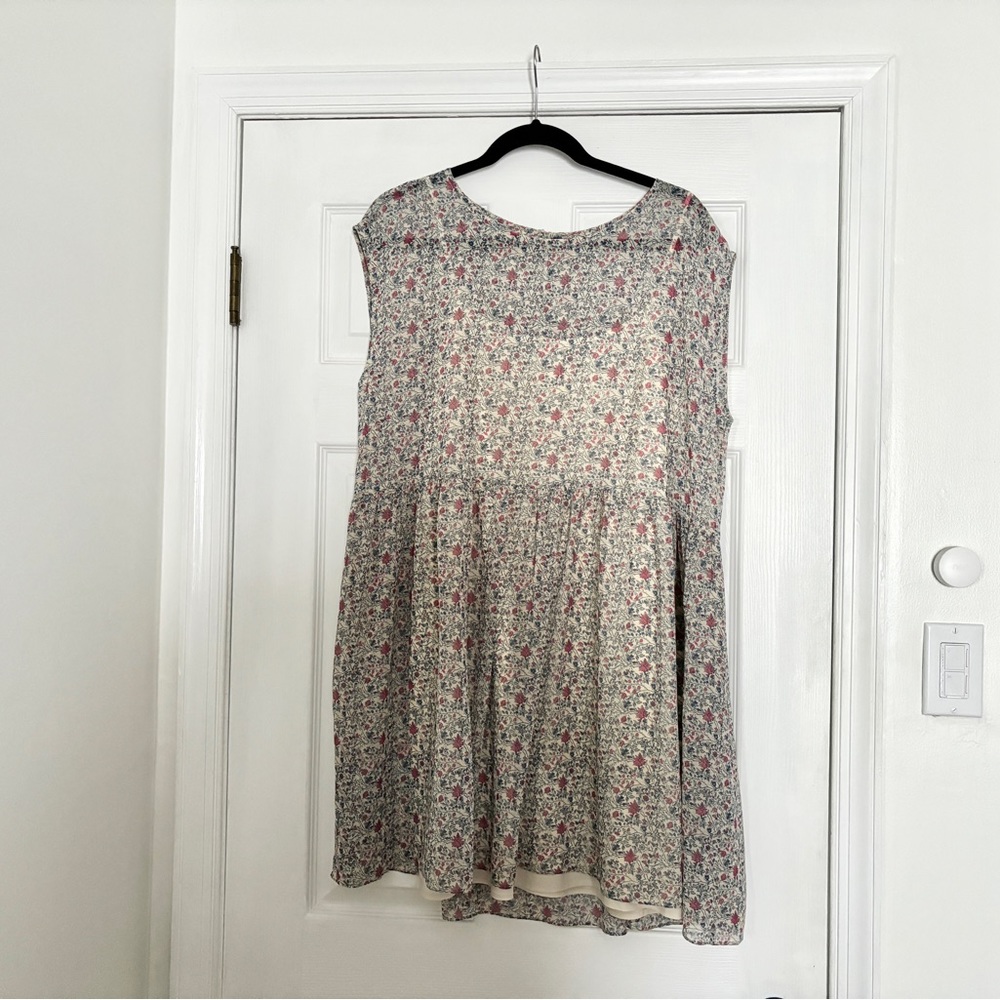 Madewell Tie-back Mini Dress in Shadowpetal Size L